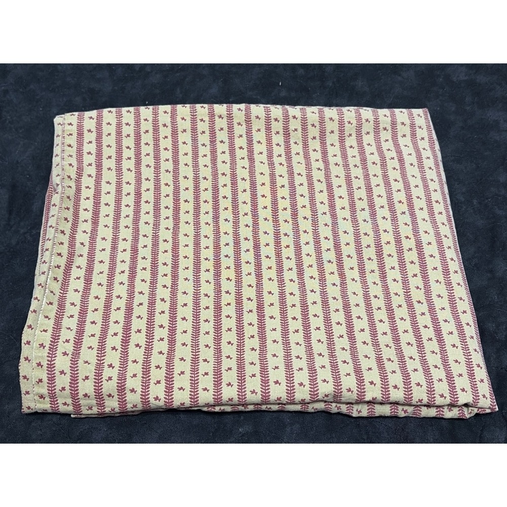 1 Chaps Ralph Lauren Annabelle King Stripped Pillowcase VTG Tan Burgundy HTF